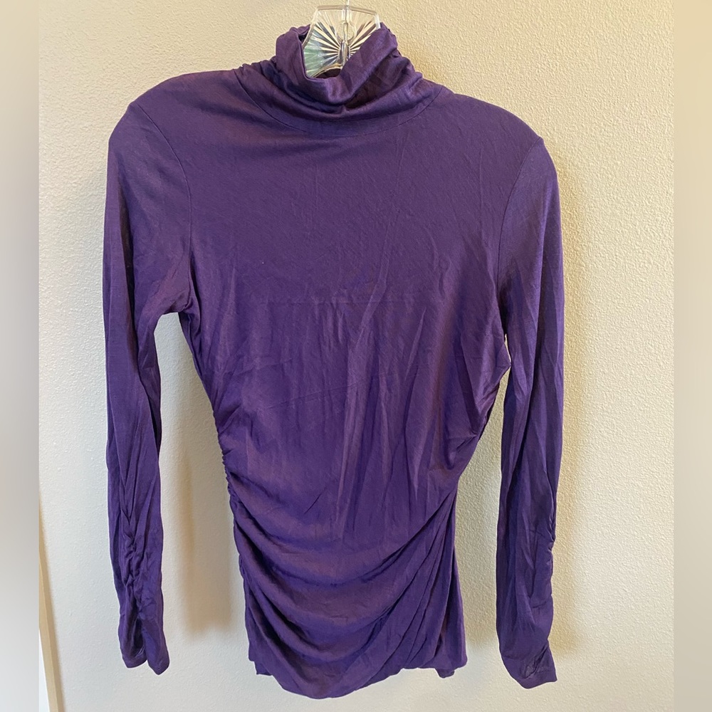 Women’s silk purple turtleneck